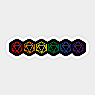 d20 black centers Sticker